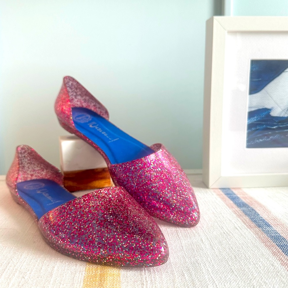 Jeffrey Campbell glitter Jelly Flats